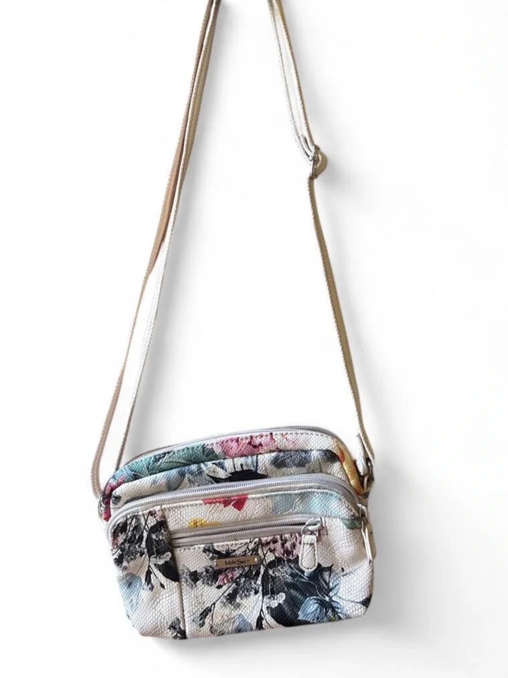 Multi-Color Floral Crossbody Bag by